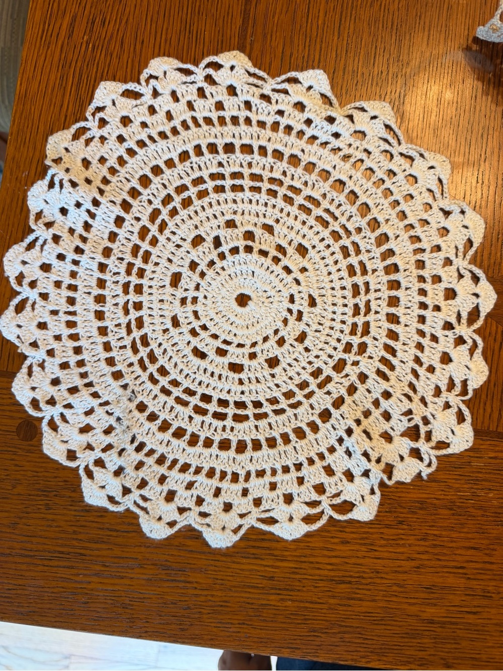 Handmade White Crochet Doily